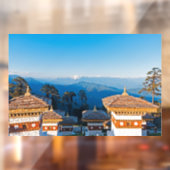 Sunset on Dochula Pass - Bhutan, Himalaya Raamsticker (Vel 2)