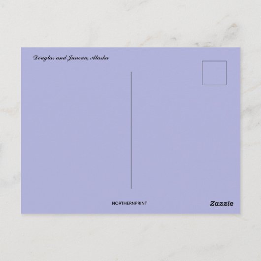 Sunset on Douglas and Juneau Alaska Briefkaart (Achterkant)