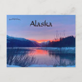 Sunset on Douglas and Juneau Alaska Briefkaart (Voorkant)