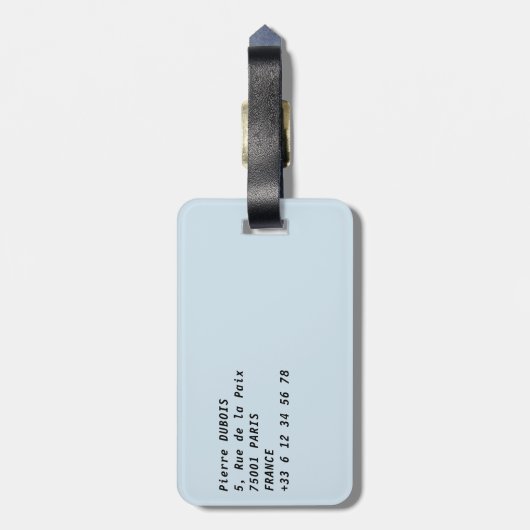 Sunset on Eiffel tower and Pont Rouelle - Paris Bagagelabel (Achterkant verticaal)