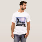 Sunset on flight deck t-shirt (Voorkant volledig)