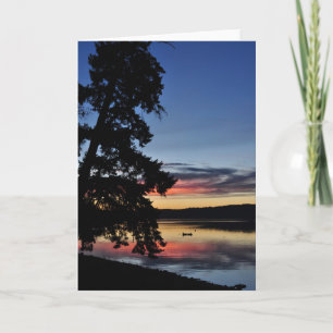 Sunset on Hood Canal - Frameable Art Kaart