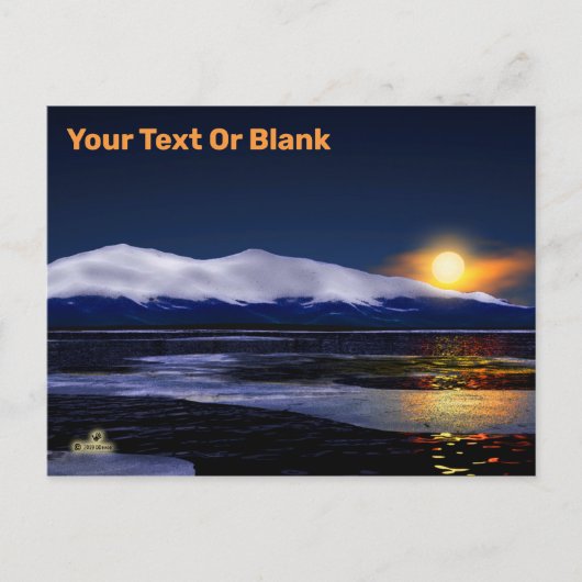 Sunset on Ice Briefkaart (Voorkant)