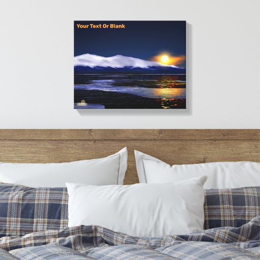 Sunset on Ice Canvas Afdruk (Insitu (Slaapkamer))