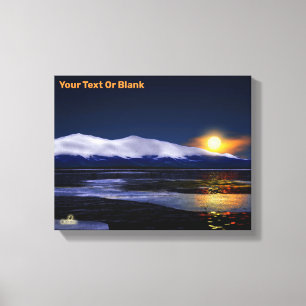 Sunset on Ice Canvas Afdruk
