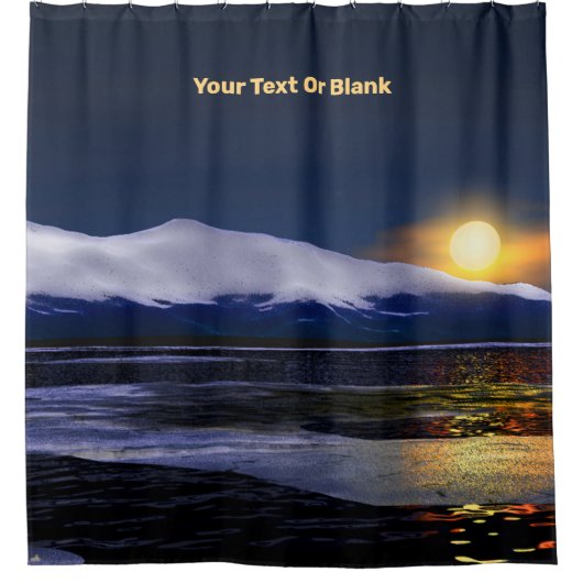 Sunset on Ice Douchegordijn (Voorkant)