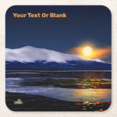 Sunset on Ice Vierkante Kartonnen Onderzetter (Voorkant)