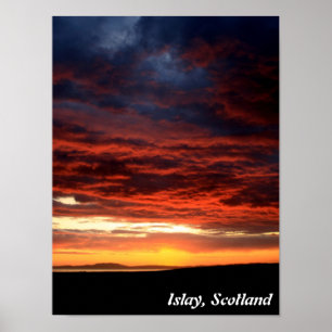 Sunset on Islay, Schotland Poster
