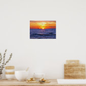 Sunset on Lake Michigan 2 Poster (Keuken)