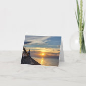 Sunset on Lake Michigan Blank Note Card Kaart (Voorkant)