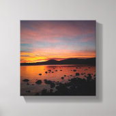 Sunset on Lake Tahoe Canvas Afdruk (Voorkant)