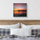 Sunset on Lake Tahoe Canvas Afdruk (Insitu (Slaapkamer))