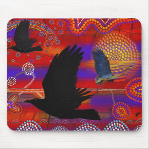 Sunset on Lake Wendouree Australian Aboriginal Art Muismat