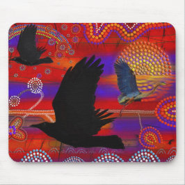 Sunset on Lake Wendouree Australian Aboriginal Art Muismat