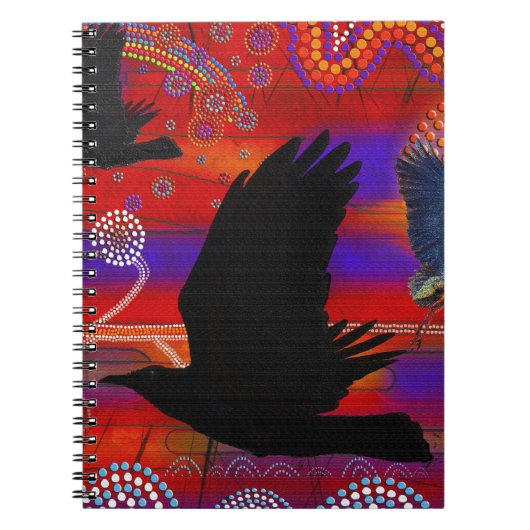 Sunset on Lake Wendouree Australian Aboriginal Art Notitieboek (Voorkant)
