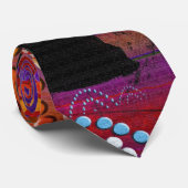 Sunset on Lake Wendouree Australian Aboriginal Art Stropdas (Opgerold)