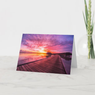 Sunset on Maldives Island   Water Villas Resort Kaart