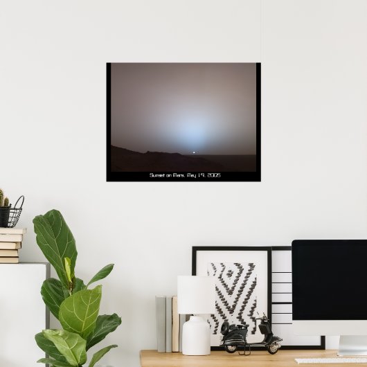 Sunset on Mars-Poster Poster (Thuiskantoor)