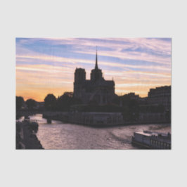 Sunset on Notre Dame de Paris - Parijs, Frankrijk Tissuepapier