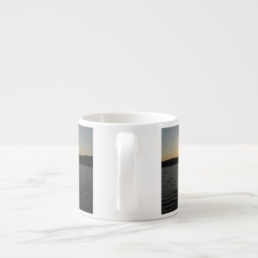 Sunset on Onota Lake: Horizontaal Espresso Kop (Achterkant)