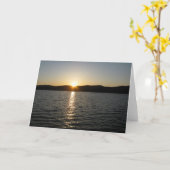 Sunset on Onota Lake: Horizontaal Kaart (Gele Bloem)