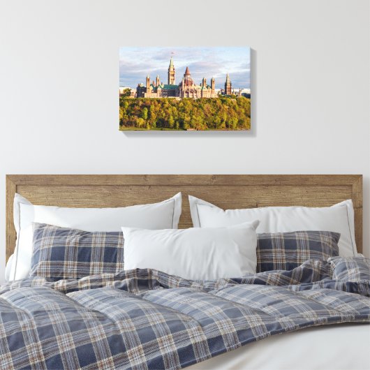 Sunset on Parliament Hill - Ottawa Canvas Afdruk (Insitu (Slaapkamer))