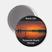 Sunset on Pensacola Beach Magneet (Voorkant / Achterkant)