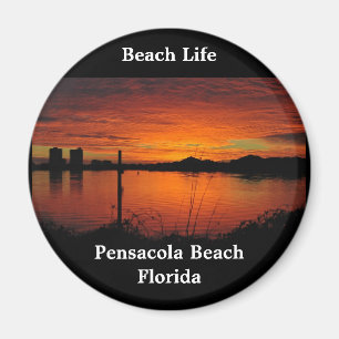Sunset on Pensacola Beach Magneet