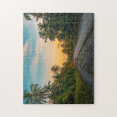 Sunset on Sandy Beach Path Legpuzzel (Verticaal)