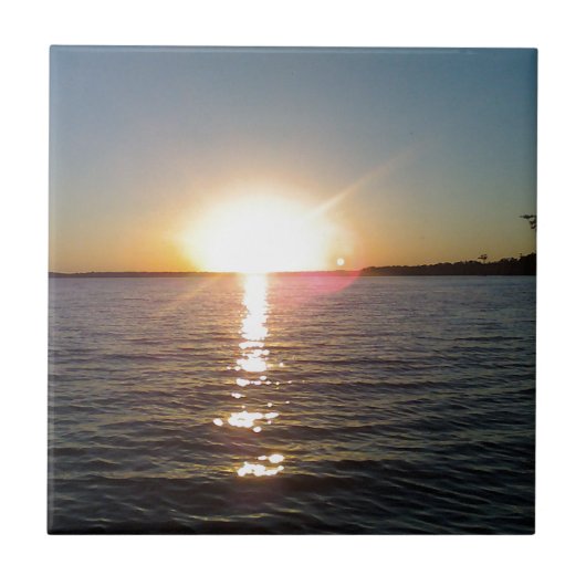 Sunset on the Bayou Tegeltje (Voorkant)