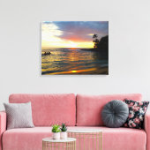 Sunset on the Beach Canvas Afdruk (Insitu (Woonkamer))