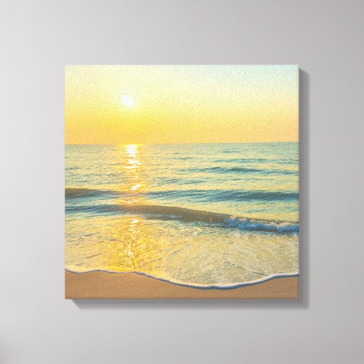 Sunset on the Beach Canvas Print (Voorkant)