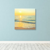 Sunset on the Beach Canvas Print (Insitu (Houten vloer))