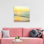 Sunset on the Beach Canvas Print (Insitu (Woonkamer))