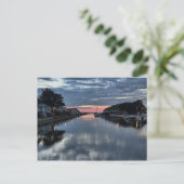 Sunset on the Bude Canal. Briefkaart (Staand voorkant)
