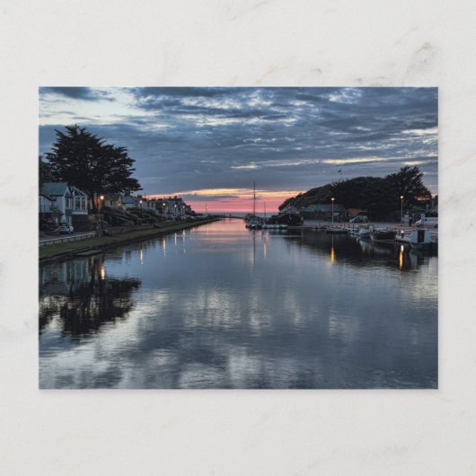 Sunset on the Bude Canal. Briefkaart (Voorkant)
