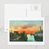 Sunset on the Harbour ViewStockton, CA Briefkaart (Voorkant / Achterkant)