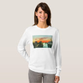 Sunset on the Harbour ViewStockton, CA T-shirt (Voorkant volledig)