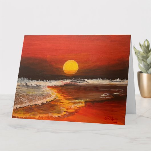 Sunset on the Pacific, door Gary Poling Kaart (Kleine Plant)