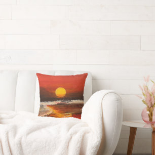 Sunset on the Pacific, door Gary Poling Kussen