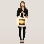 Sunset On The Pacific Ocean Large Tote Bag (Devant (modèle))