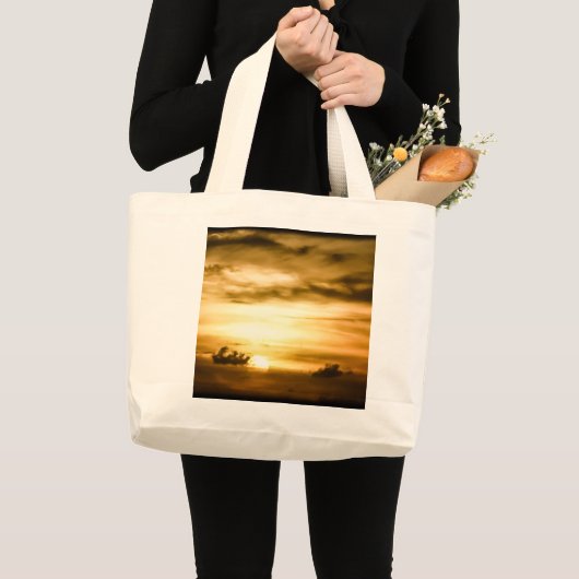 Sunset On The Pacific Ocean Large Tote Bag (Devant (produit))