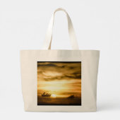 Sunset On The Pacific Ocean Large Tote Bag (Dos)