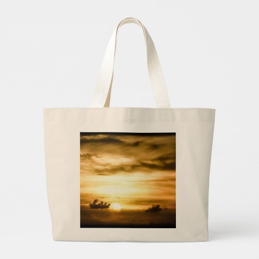 Sunset On The Pacific Ocean Large Tote Bag (Dos)