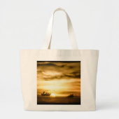 Sunset On The Pacific Ocean Large Tote Bag (Devant)