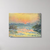 Sunset on the Seine in Winter (Claude Monet) Canvas Afdruk (Voorkant)
