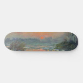 Sunset on the Seine in Winter (Claude Monet) Skateboard (Horizontaal)