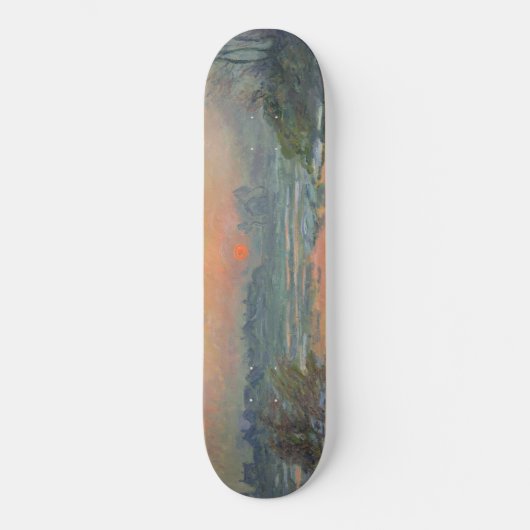 Sunset on the Seine in Winter (Claude Monet) Skateboard (Voorkant)