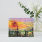 "Sunset on the Senic" Briefkaart voor landwegen (Staand voorkant)