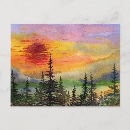 "Sunset on the Senic" Briefkaart voor landwegen (Voorkant)